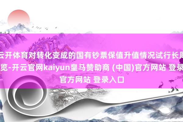 云开体育对转化变成的国有钞票保值升值情况试行长周期阅览-开云官网kaiyun皇马赞助商 (中国)官方网站 登录入口
