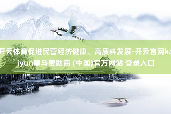 开云体育促进民营经济健康、高质料发展-开云官网kaiyun皇马赞助商 (中国)官方网站 登录入口